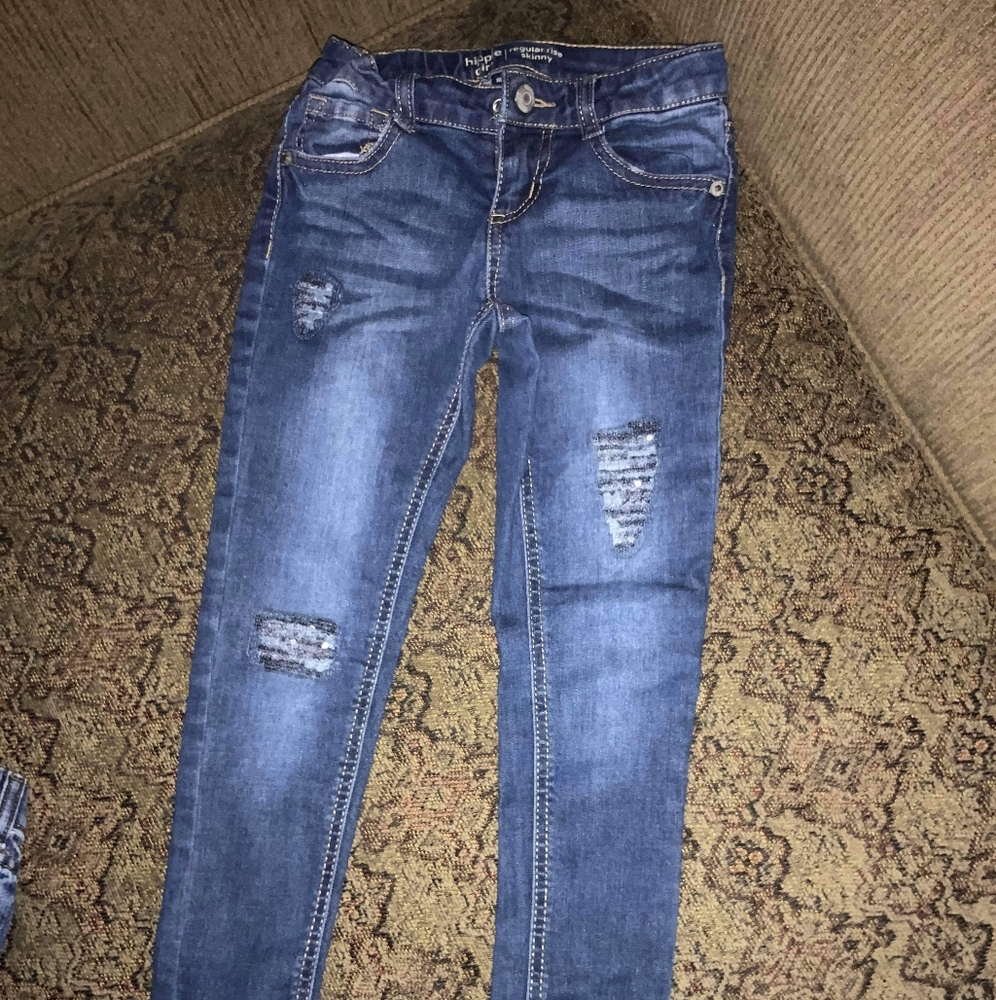 Lightly worn jeans
